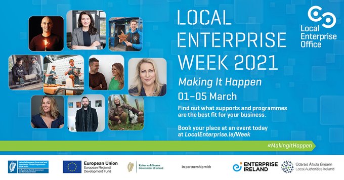 We are in the countdown now for Local Enterprise Week next week. With over 200 webinars and master classes taking place up and down the country make sure and book to reserve your place. #makingithappen #wexfordtogether
localenterprise.ie/Wexford/Traini…