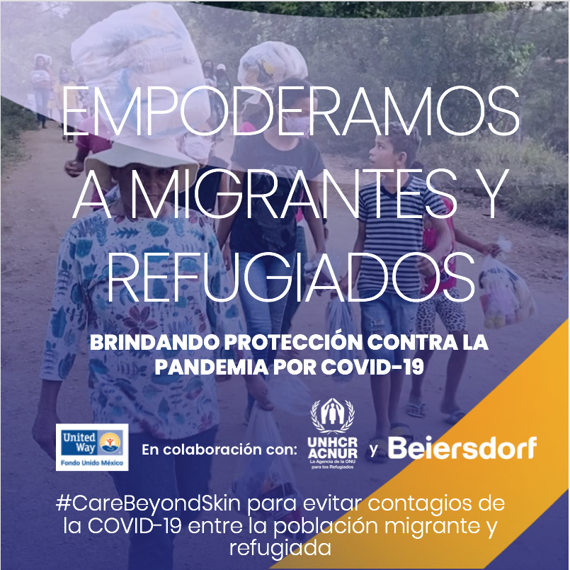FondoUnidoMx's tweet photo. #Empoderamos la salud para que aquellos que atraviesan por nuestro país o huyen del suyo, tengan condiciones de cuidado y protección contra la pandemia. #Beiersdorf #NiveaMéxico @UnitedWay https://t.co/9zhwAJX1b7
