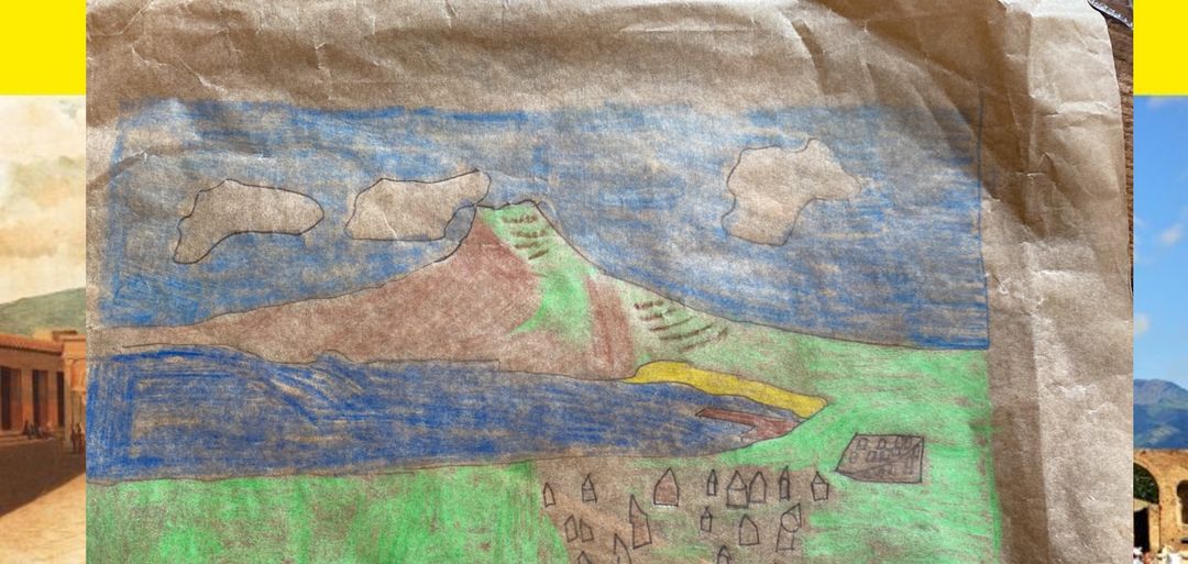 Absolutely beautiful depictions of what Mt. Vesuvius may have looked like before the great eruption of 79AD from year 4 today. Look at the details! ⛰️🌋🇮🇹 <a href="/Habsmonmouth/">Haberdashers' Monmouth School</a> <a href="/MonBoysPrep/">Monmouth Boys' Prep</a> #Pompeii #Year4 #RemoteLearning #Vesuvius