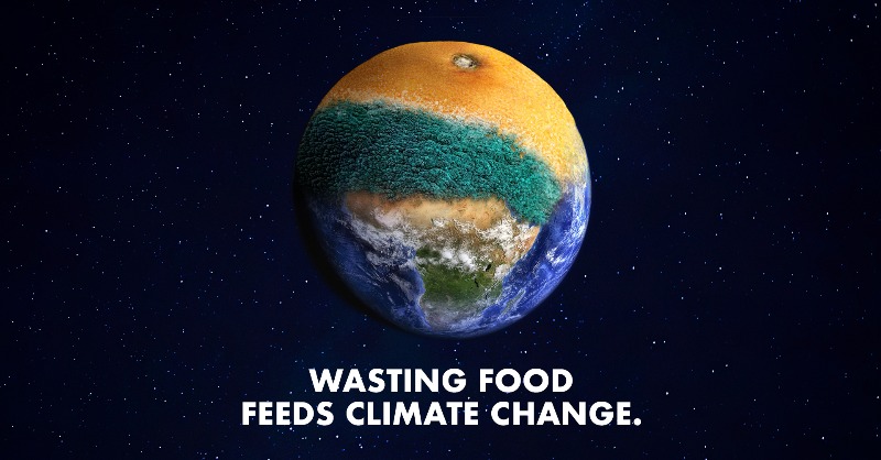 LFHW_UK's tweet photo. If everyone in the UK stopped throwing away food for a day, it’d do the same for climate change as taking 14,000 cars off the road for a whole year. It’s time to act now. #FoodWasteActionWeek