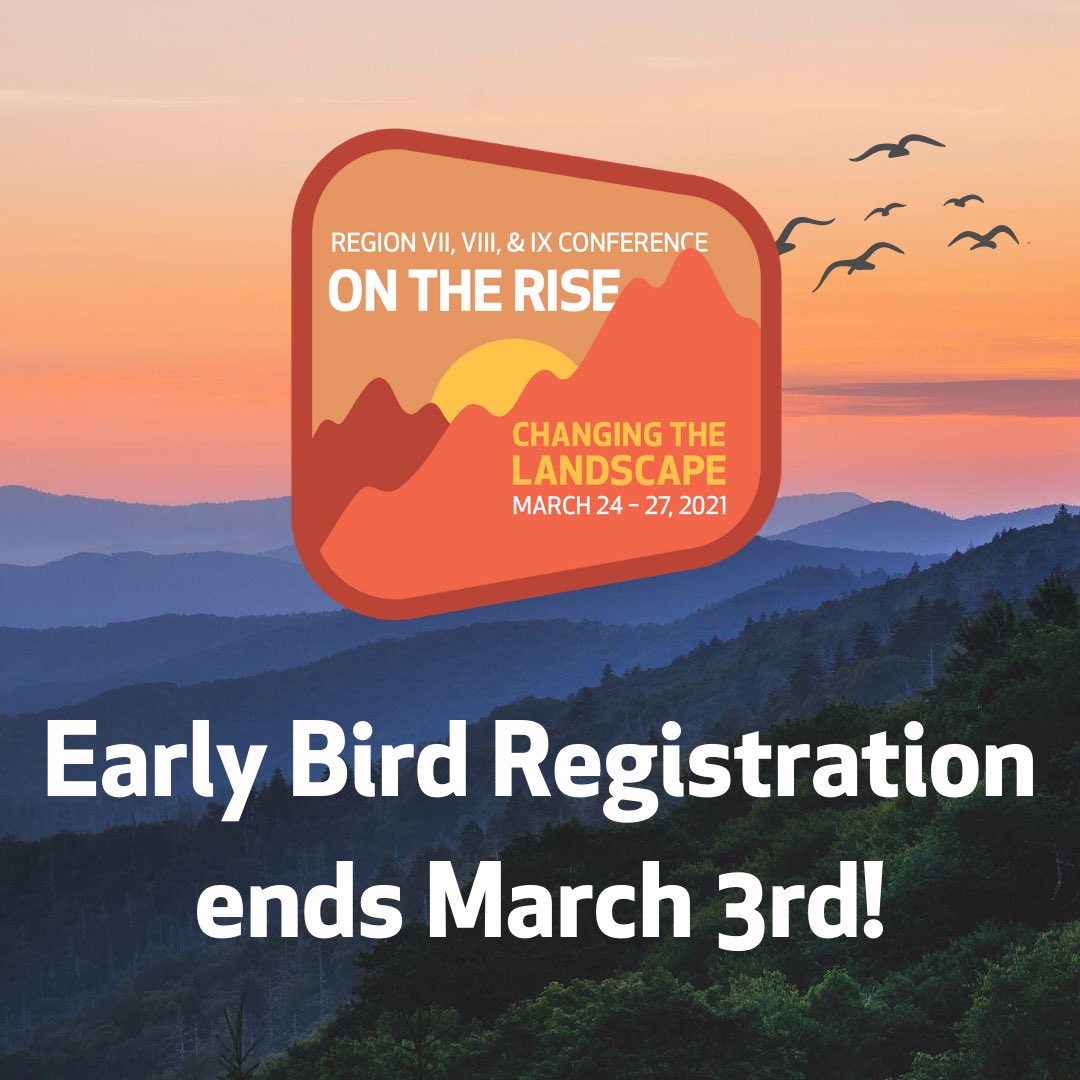 The early bird catches the worm....and saves money!  Register today for the Virtual Regional Conference for only $80!  There are great professional development opportunties for professional, graduate students AND undergraduate students!  Don't miss out!