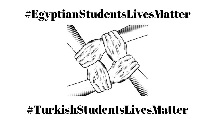 HishamElShafei2's tweet photo. The whole world will know very well how strong we are when we are united together🇪🇬🇹🇷💪.The lives of Egyptian and Turkish students will not be less important than the lives of both governments 
#EgyptianStudentsLivesMatter 
#TurkishStudentsLivesMatter https://t.co/1wLCSW4Jcv