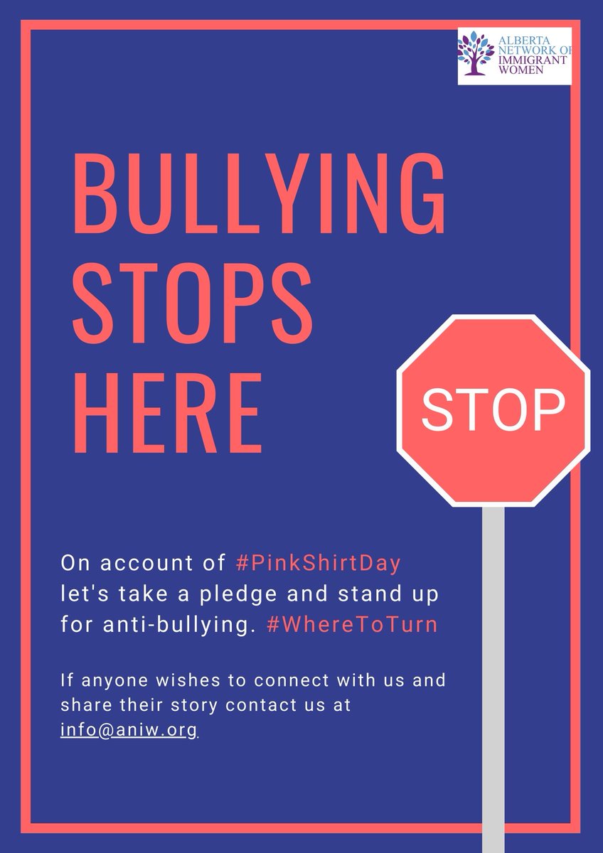 ANIW_sm's tweet photo. It's #PinkShirtDay2021 and we take a stand against bullying. #WhereToTurn https://t.co/pBkVdWxPTH