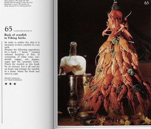GoodJobBrain's tweet photo. In 1973, Salvador Dali published a cookbook inspired by his own dinner parties featuring things like a frog-murder zoetrope and “bush of crayfish in Viking herbs.” https://t.co/768P66iQYq
