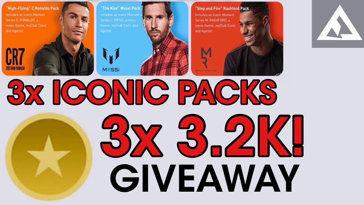 3x 3.2k MyClub Coins &amp; Iconic Messi Ronaldo Rashford FREE 🎉 
RULES:
RT and follow <a href="/FerstGaming/">Ferst</a> !
If you want, tag mates!