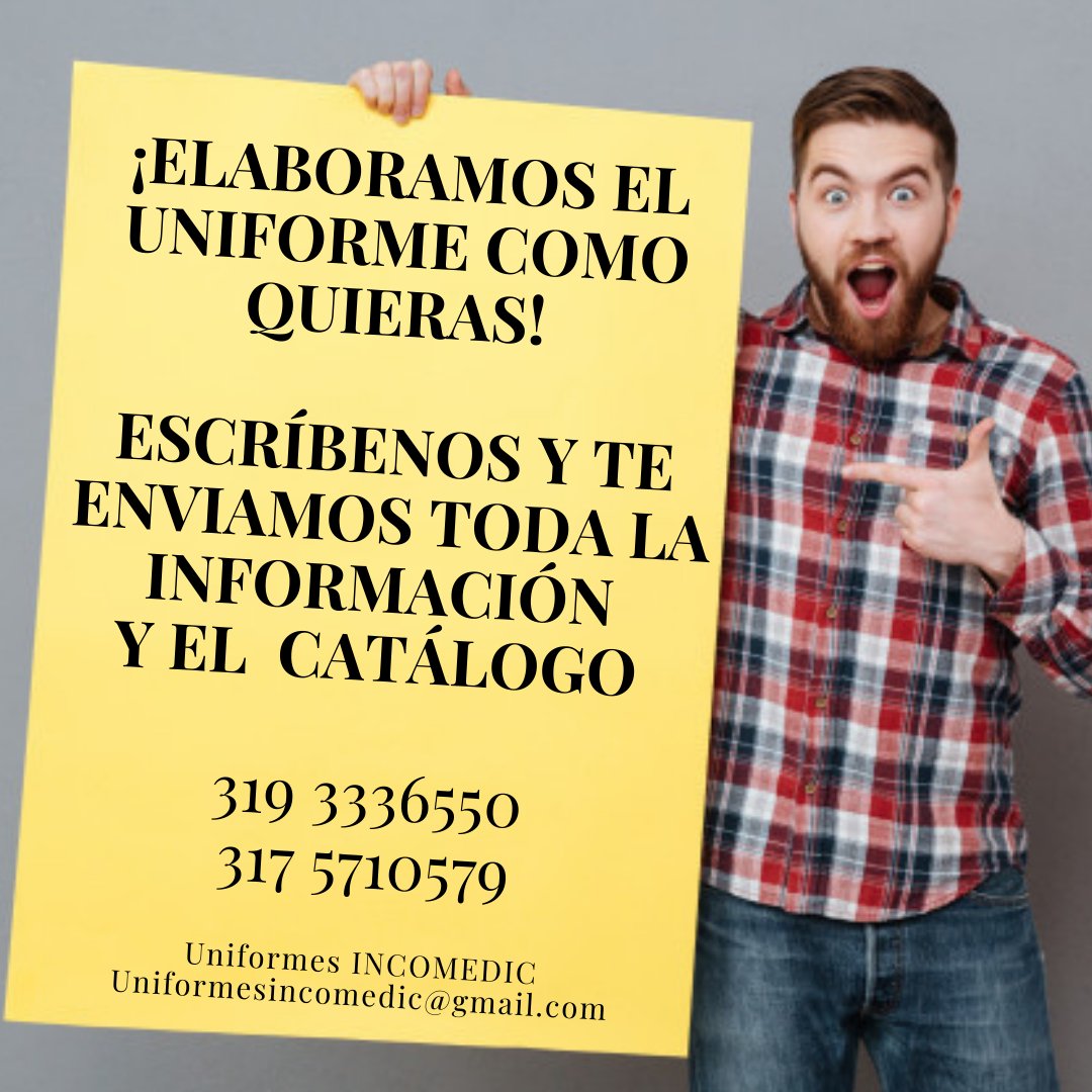 incomedic's tweet photo. 🚩Te brindamos lo mejor siempre..

Informes 👇

📲319 3336550
Uniformesincomedic@gmail.com
.
.

#uniformes #incomedic https://t.co/wBXz26hFdP