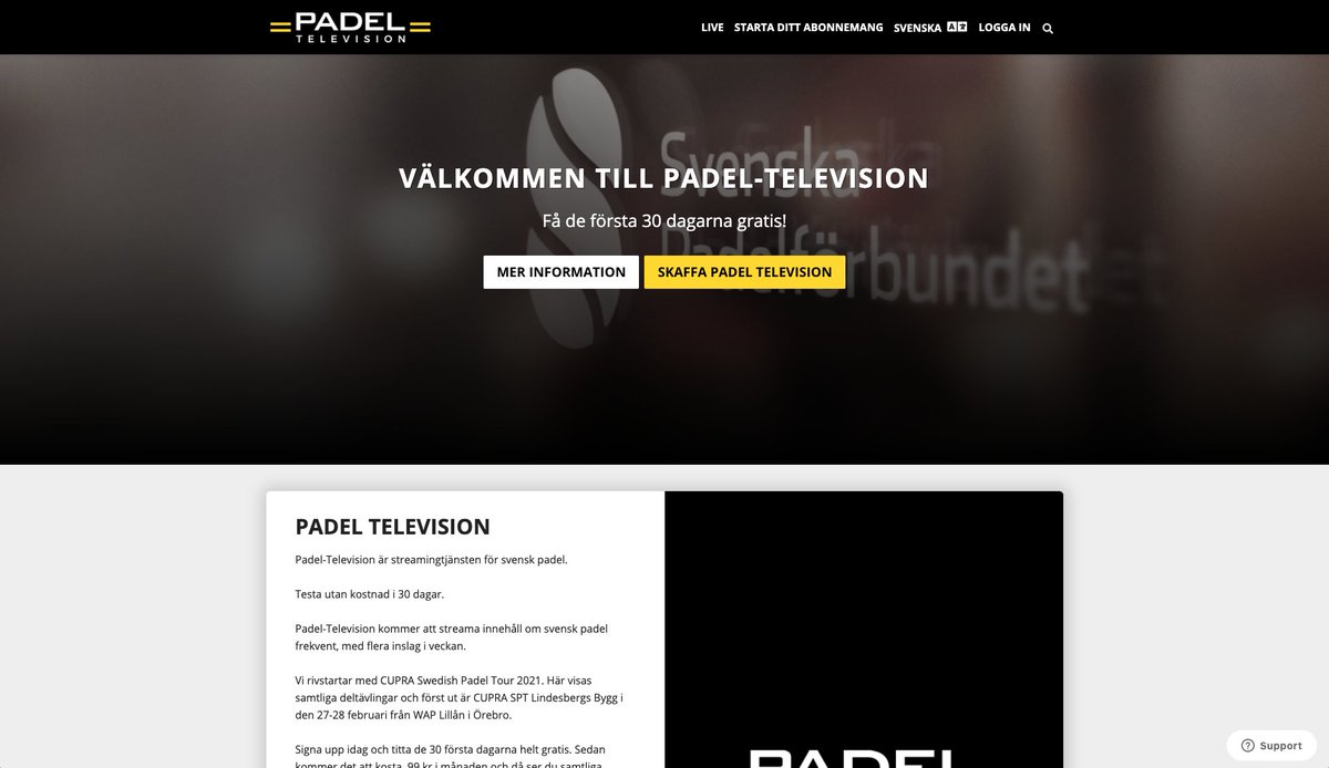 Vi har glädjande nyheter för alla padelentusiaster!
 
På Padel-Television kommer det att streamas innehåll om svensk padel frekvent, med flera inslag i veckan. StayLive är en stolt partner kring en av de snabbaste växande sporterna!

padel-television.se