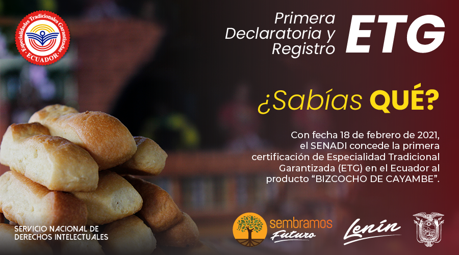 SENADI_Ecuador's tweet photo. 🗓 👉 El 23 de febrero la Asociación de Productores de Bizcochos en Cayambe, recibió la primera certificación Especialidad Tradicional Garantizada #ETG del país y la primera en la @ComunidadAndina. 📝🎖
#SembramosFuturo https://t.co/RSHmcGdOun