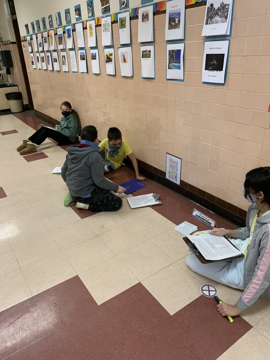 DebNovick's tweet image. Revising and editing stations for our argument essays. #precision #peersupport