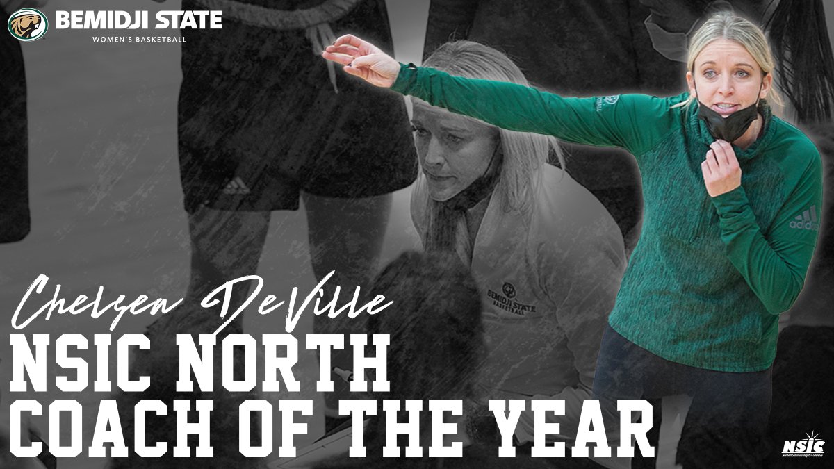 BSUBeaversWBB's tweet photo. That’s #NSICWBB Coach of the Year Chelsea DeVille to you

#BothFeetIn #BeaverTerritory https://t.co/l5xXtPZGnm