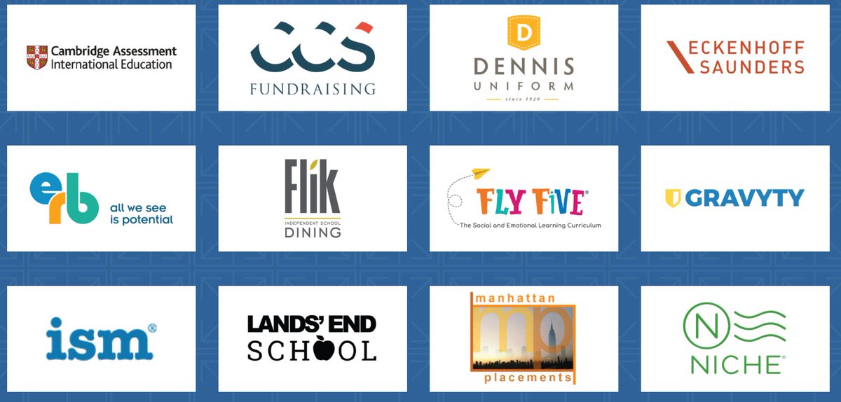 NAISnetwork's tweet image. We'd like to thank our 2021 #NAISAC copper sponsors! 

@CambridgeInt, @CCSFundraising, @DennisUniform, @ESADesignChi, @ERBlearn, @FlikISDining, @FlyFiveSEL, @gravytyco, @isminc, @LandsEnd, @ManhattanPlace1 , @NicheSocial