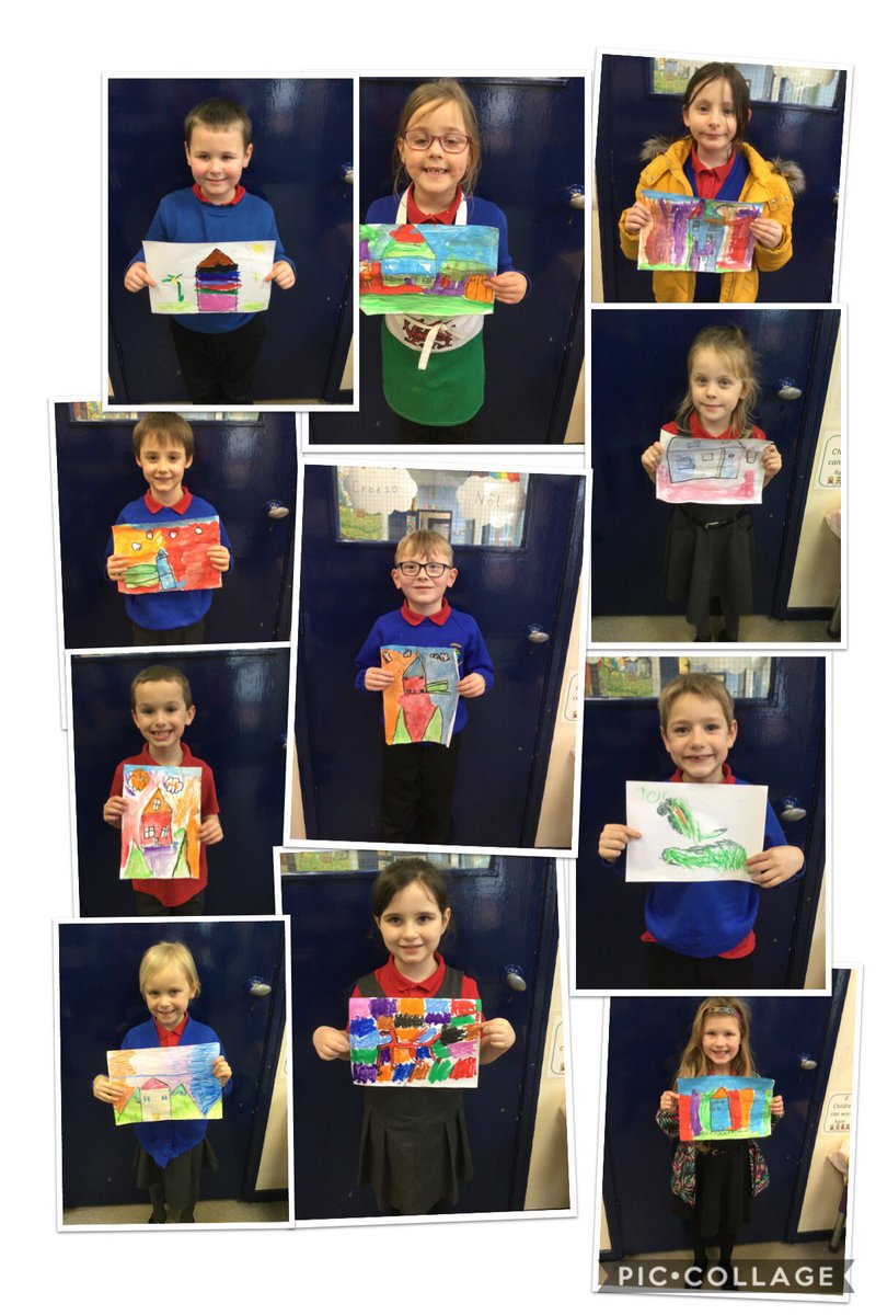 tripclass_2's tweet photo. Look at our amazing artwork for @trinantprimary eisteddfod inspired by @rhiannon_art  😀 https://t.co/PVhvOP2KjD