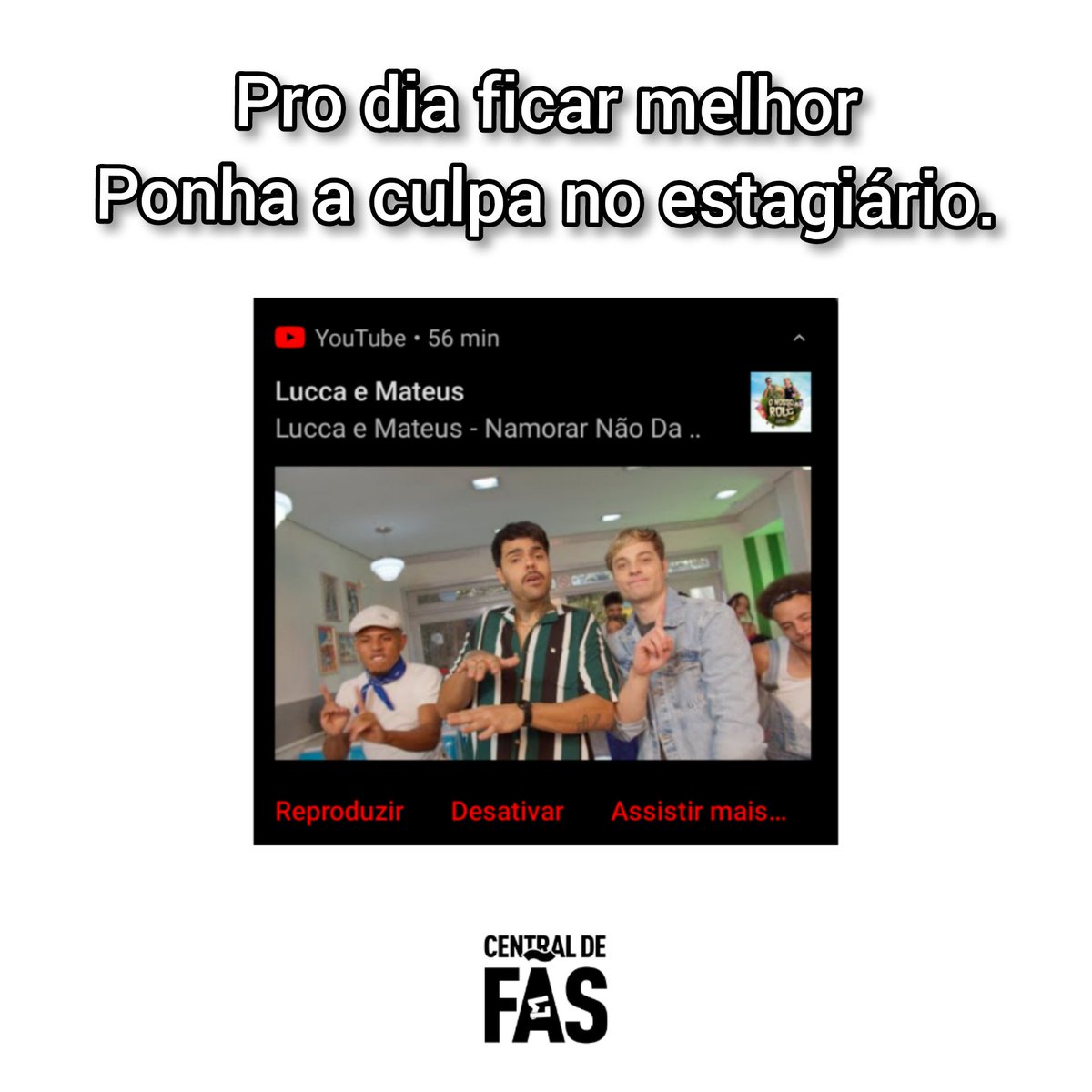 centraldefaslem's tweet photo. SAIUUUU‼️ #NamorarNaoDaMais 🤙🔥🚀
Bora assistir esse clipe turma, curtiu deixa seu like e comentários @LuccaeMateus1 estão de 👀. https://t.co/40nSLBfCVA