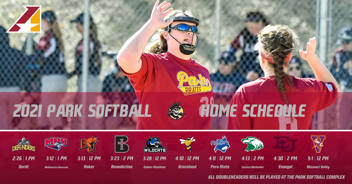 ParkPirates's tweet photo. 🥎, The @park_softball95 season begins this week! Check out our 2021 Home Schedule! You can watch all games at: https://t.co/dCiPwozhHW https://t.co/Kme9Ha5RxX