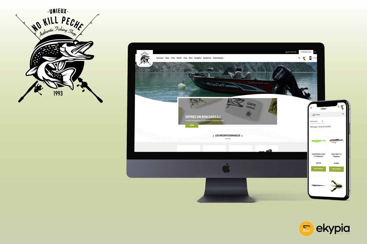 Ekypia_creation's tweet photo. On ne va pas se leurrer, notre dernière réalisation à la pêche 🎣 ! L'équipe de No kill pêche Unieux nous a confié la création de son site Internet et nous sommes ravis de vous montrer le résultat ici :

https://t.co/h8uWRk4J9V https://t.co/k6Rj0wYoxX