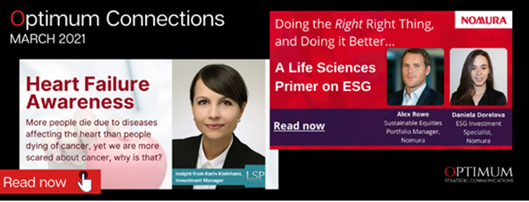 OptimumComms's tweet photo. Our March newsletter is live! In this edition, Karin Kleinhans, Investment Manager at #LSP, provides her thoughts on “Heart Failure Awareness – why should we care?” Read #optimumconnections here: https://t.co/FNpcM7nnGC
#pharma #investors #healthcare #ESG #heartfailureawareness https://t.co/LeFINRsRuC
