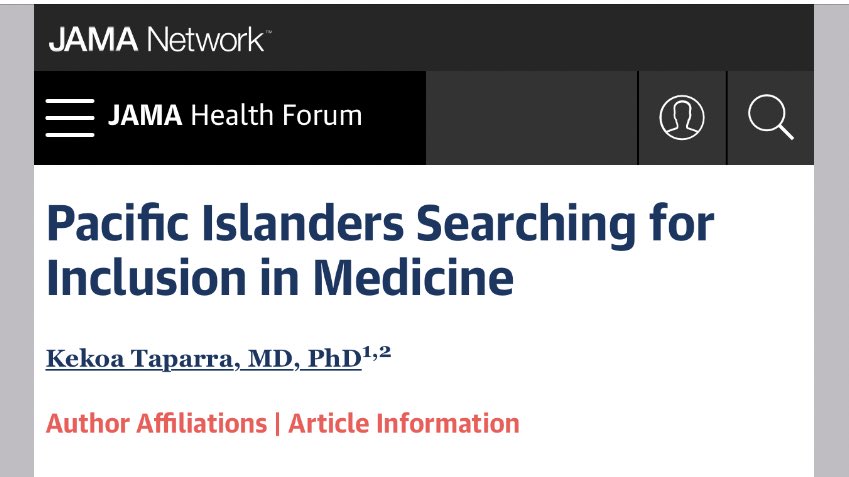 KekoaMDPhD's tweet photo. If you care about health disparities, please read/share this @JAMAHealthForum:

🏝NHPI often left out
🌊#PacificIslanders≠Asian
👩🏽‍⚖️Legally disaggregated group
🌫Aggregation masks truths
📉#NativeHawaiians faced extinction
🇺🇸US occupies NH lands

Mahalo @jzayanian @MelindaBBuntin https://t.co/Ooqq8oKdAC