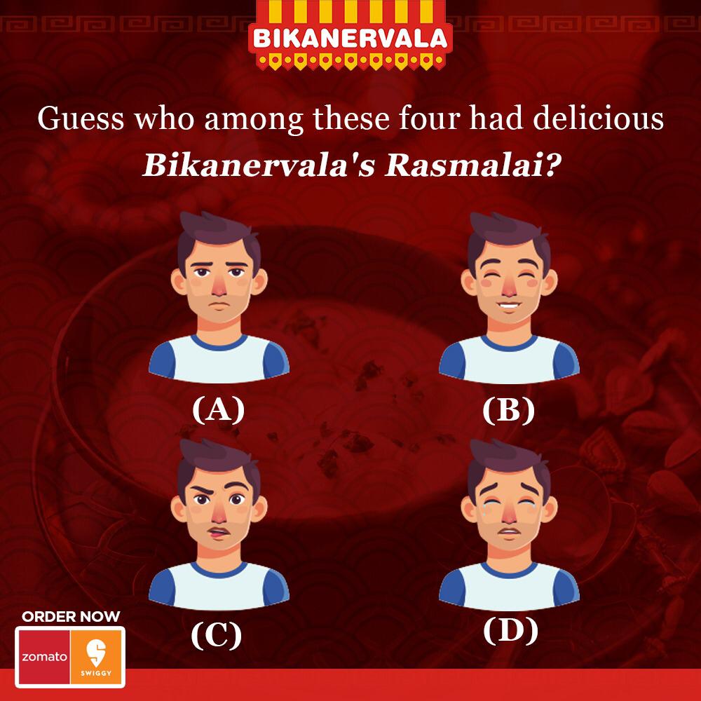 BikanervalaIN's tweet photo. And we all know the answer! 😋 If you can't guess it, you must try Bikanervala's delicious rasmalai and you will surely know it.
#rasmalai #sweets #snacks #food #foodie #restaurant #rasmalailove #bestrestaurant #bestsweets #hyderabad #delhi #bikanervala https://t.co/mahliVHovv
