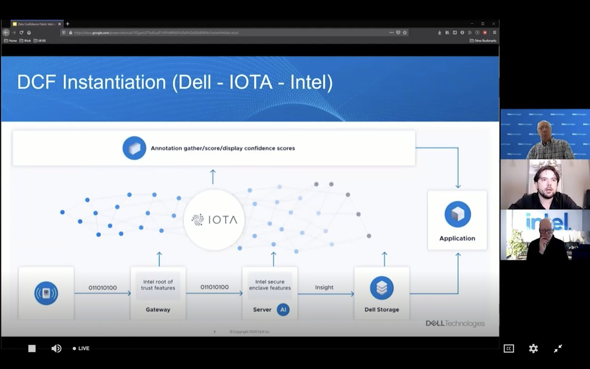 Markweb12459220's tweet photo. @Mat_Yarger of @iota with industry giants @Dell  and @intel  talking about Project Alvarium. #IOTA is going to change the world , and with the Data Confidence Fabric, will enable the liberation of data and data monetization! Learn more about it here! https://t.co/kkgLyYFHIF https://t.co/SlPiO2ynZX