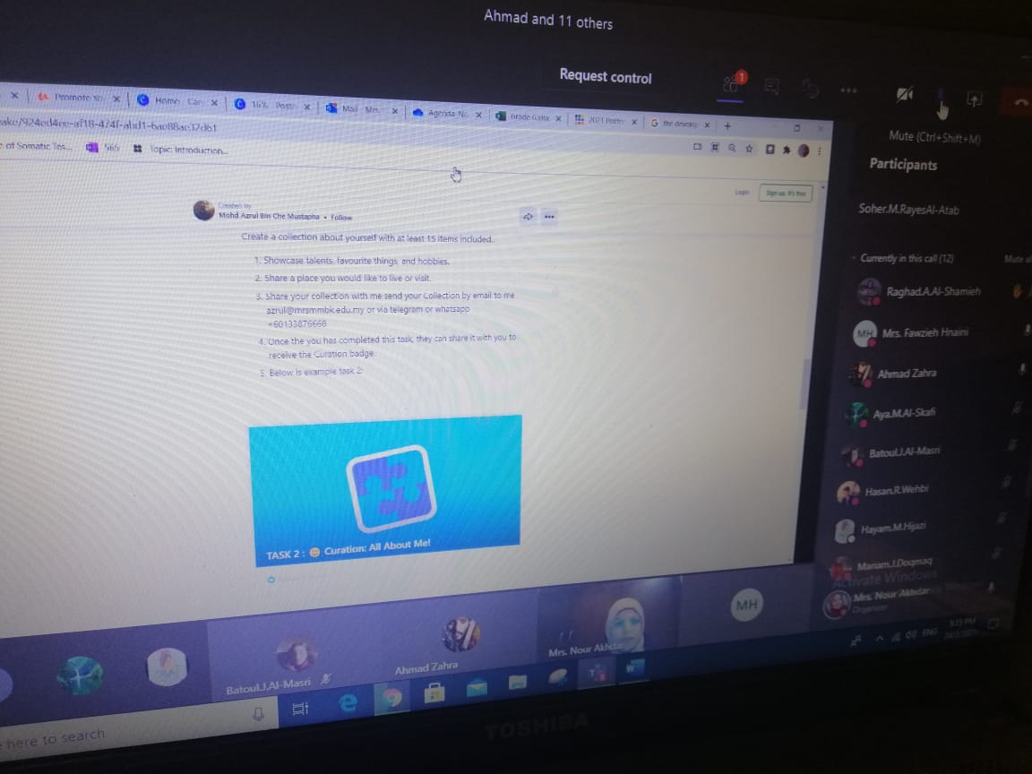 NElakhdar's tweet image. Preparing for the digital learning day, we scheduled a special meeting to start wakelet students' ambassadorship journey #DLDay2021 #studentambassadorprogram #digitalcitizenship @wakelet @MakAishaSchool