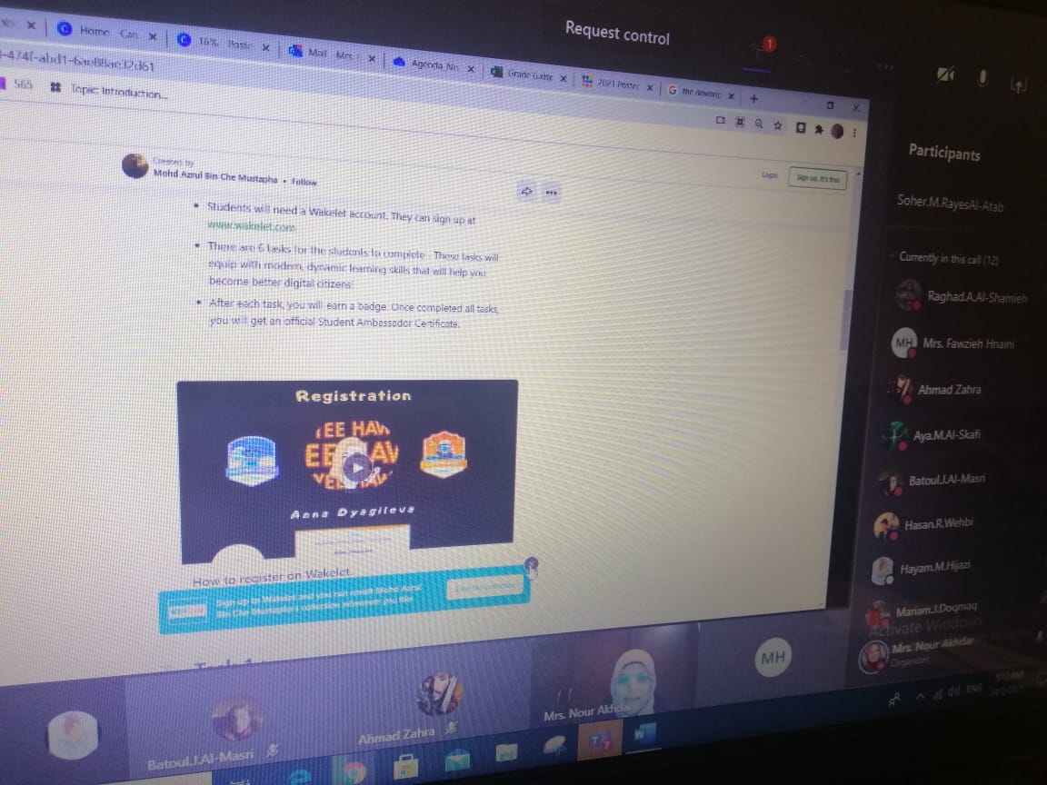 NElakhdar's tweet image. Preparing for the digital learning day, we scheduled a special meeting to start wakelet students' ambassadorship journey #DLDay2021 #studentambassadorprogram #digitalcitizenship @wakelet @MakAishaSchool