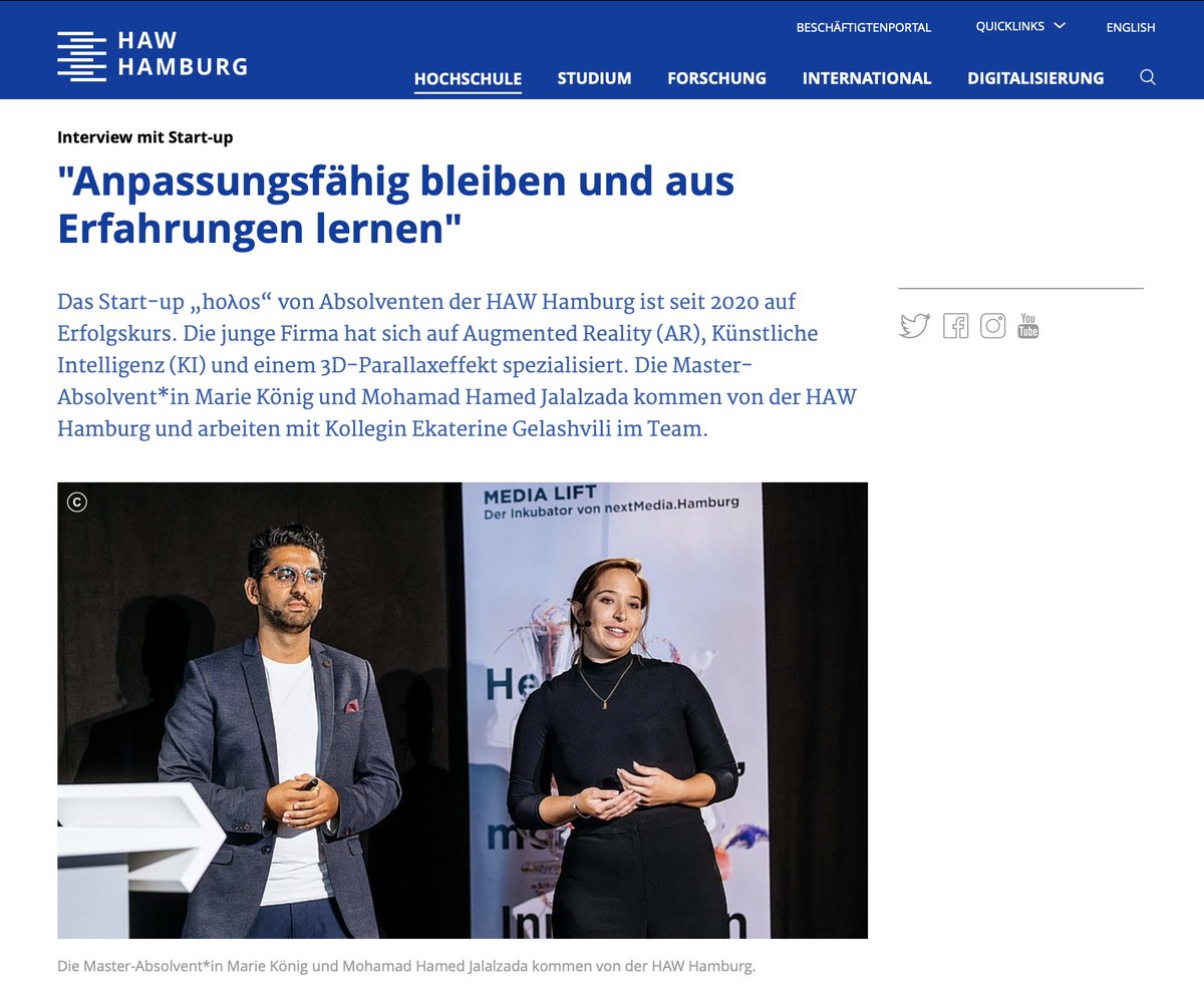 Es gibt wieder einen Artikel über hoλos ... dieses mal von der HAW Hamburg. Erfahrt hier haw-hamburg.de/detail/news/ne… wie es uns während der Corona-Krise ergangen ist #hoλos #startup