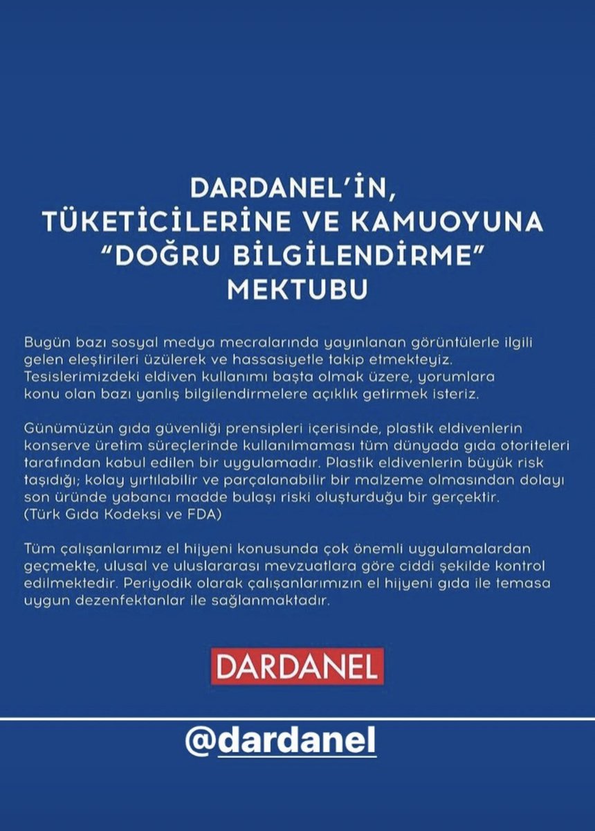 Çanakkale nin ve Türkiye nin en önemli gıda üreticisi olan DARDANEL sonuna kadar seninleyiz https://t.co/xBXbMtLWVs