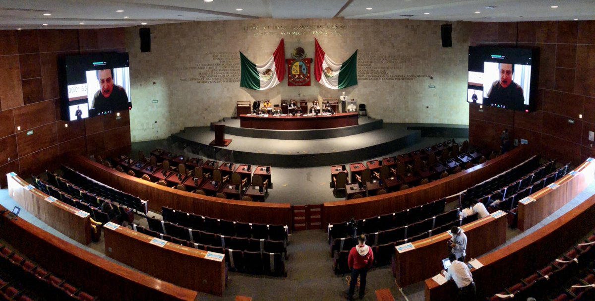 Sigue #EnVivo 🎥🔴  la Sesión Ordinaria Virtual de la #LXIVLegislatura del Congreso del Estado de #Oaxaca.

👉🏻 fb.watch/3Sik8bE9na/
