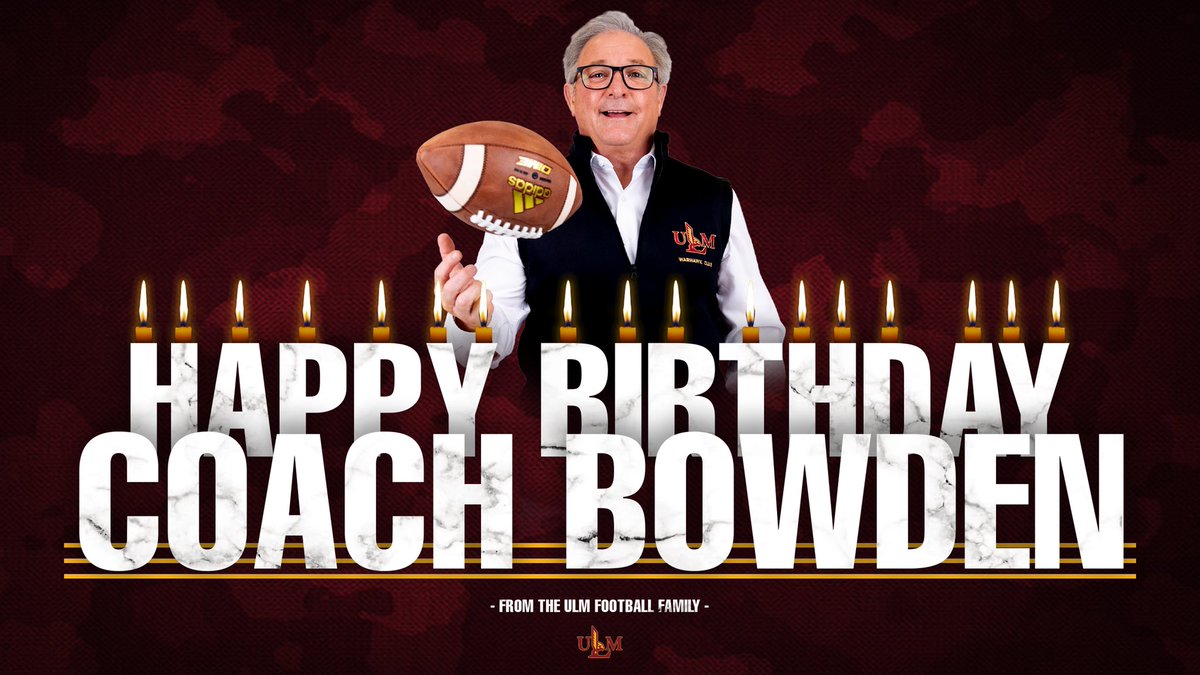 ULMFB_Recruit's tweet photo. 🎂HAPPY BIRTHDAY TO THE HEAD BALL COACH‼️
#ULtiMate22 | #Funroe https://t.co/wrSSW8bsAA