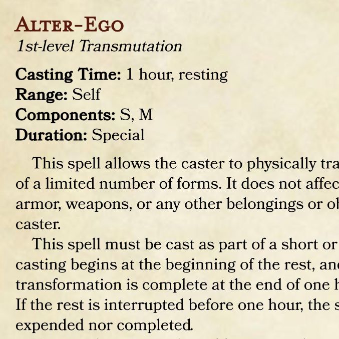 4thplacegames's tweet photo. Our members already have access to our new spell Alter-Ego, which fills a spot between Disguise Self and Alter Self, using the unique Glamour school of magic from The Faerie Host.
Join now for just $5 per month at https://t.co/hJwRaCIu3y for exclusive access!
#dnd #dndspell https://t.co/RZ5x0sNrmp