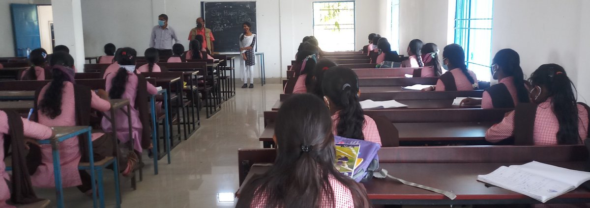 Today interacted with +2 IInd yr students of Purunakatak College about their exam preparation, also conducted awareness on Child Marriage Prevention, use of LLIN, First Aid on Snakebite n Vocational Education.