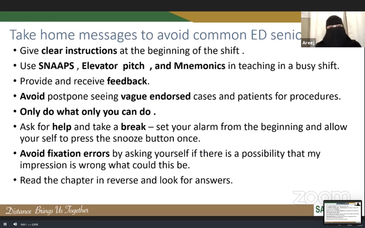 YaraAlGoraini's tweet image. Dr Areej shared the common troubles facing EM physicians during their shifts and followed by a well marked advices.. Thank you 🙏🏻 #SASEM2021