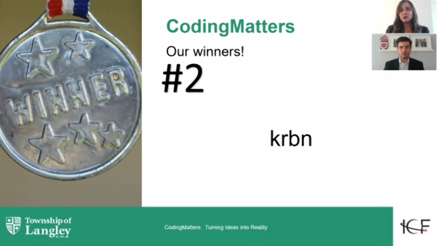 The second place winner for #ICFSmart21 #hackathon is