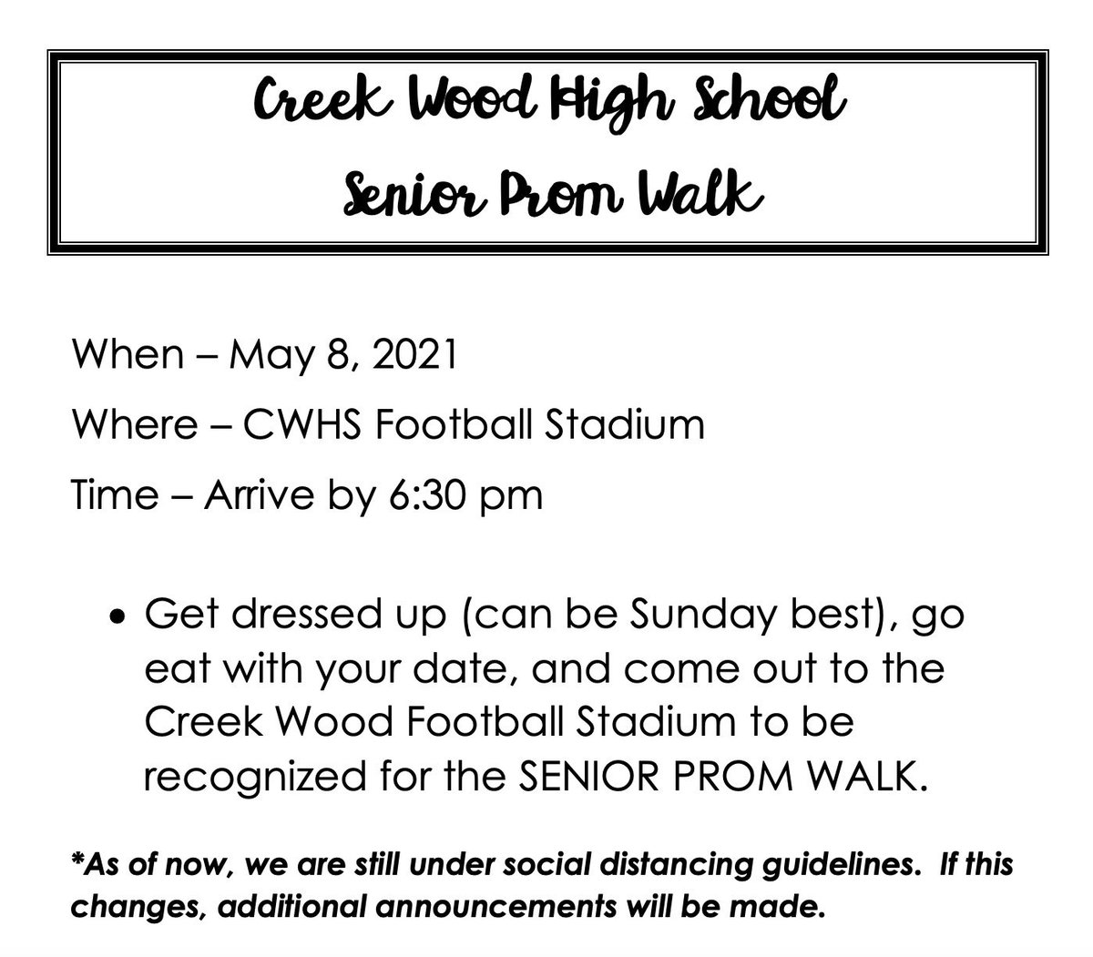 ‼️‼️IMPORTANT PROM INFORMATION‼️‼️