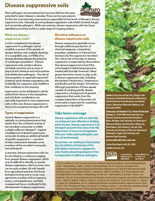 SpudSoilHealth's tweet photo. Check out our new factsheet:  Disease suppressive soils.  Download here:  https://t.co/RpZ5q0qlrO https://t.co/aFzgb8uE4Z