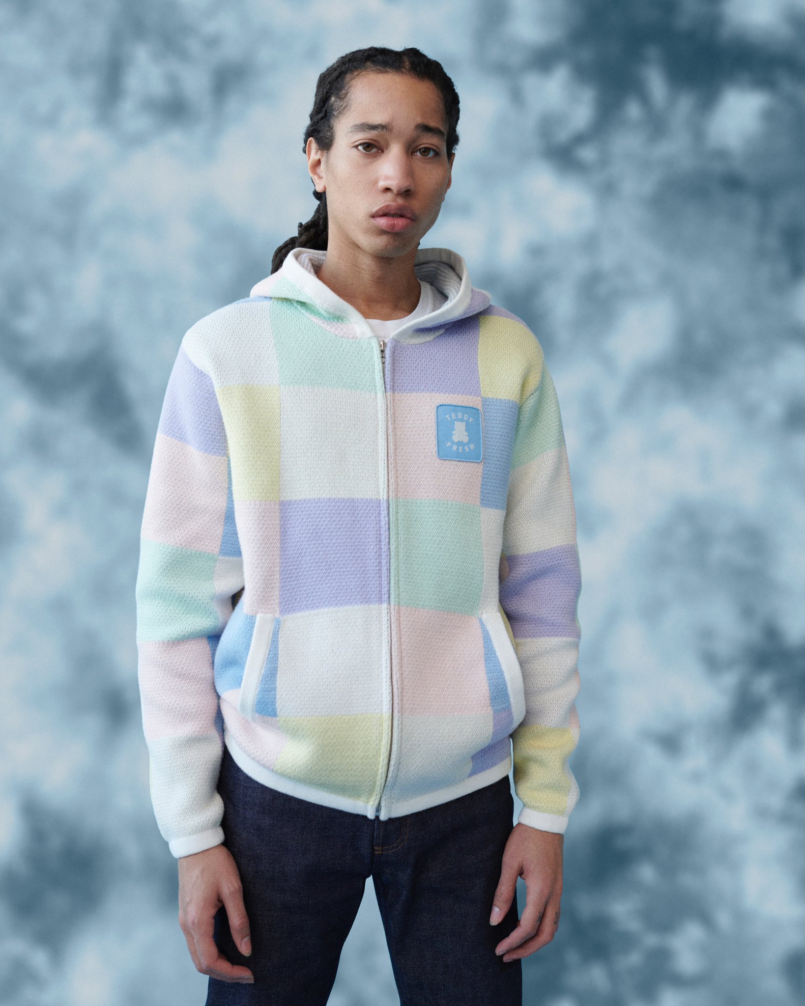 Teddy Fresh on X Our 100 Cotton Patchwork Knit Zip Up is available now. https t RSKDRia3WV X