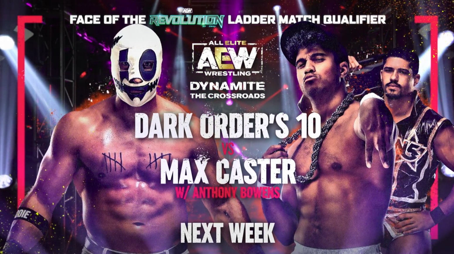 All Elite Wrestling on Twitter: "The Face of the Revolution Ladder Match Qualifier continues this Wednesday as Dark Order's 10 takes on one-half of The Acclaimed Max Caster! Who takes the next