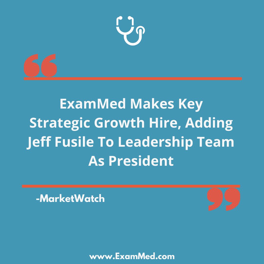 We are thrilled to have <a href="/jfusile/">Jeff Fusile</a> join our executive leadership team as President. We're excited to build on our growing momentum and with Jeff, continue on our mission of reimagining healthcare. 

Check out the full article in <a href="/MarketWatch/">MarketWatch</a> 
marketwatch.com/press-release/…

#Telehealth