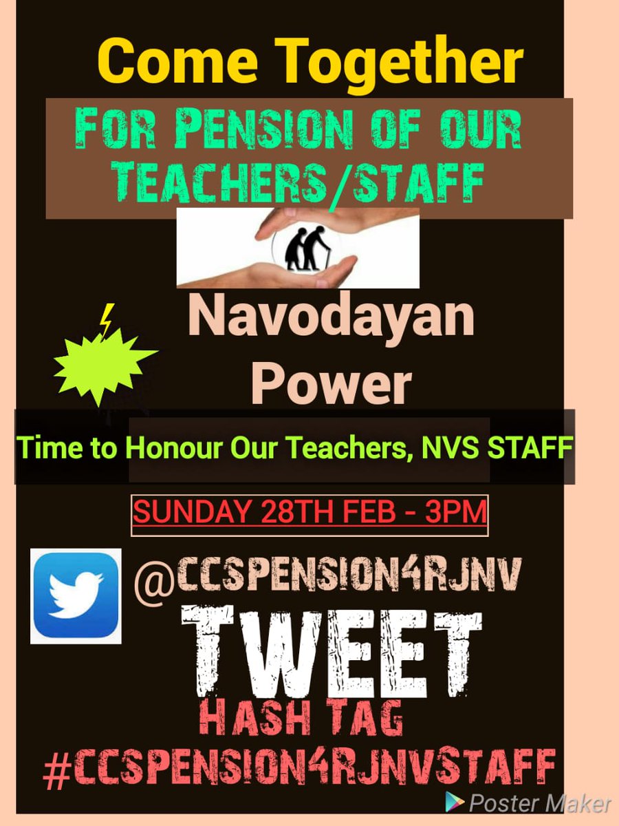 kvs_padmaja's tweet photo. #CCSPENSION4RJNVSTAFF
Grant Approval for #CCS #Annuity #OptionA #NVS 
@ccspension4Rjnv @AmitShah @AmitShahOffice @PMOIndia @narendramodi @nsitharaman @nsitharamanoffc @DrRPNishank @EduMinOfIndia @FinMinIndia @CommissionerNVS @rashtrapatibhvn @VPSecretariat
@ianuragtgakur
@RSSorg https://t.co/kQtDI4cyec