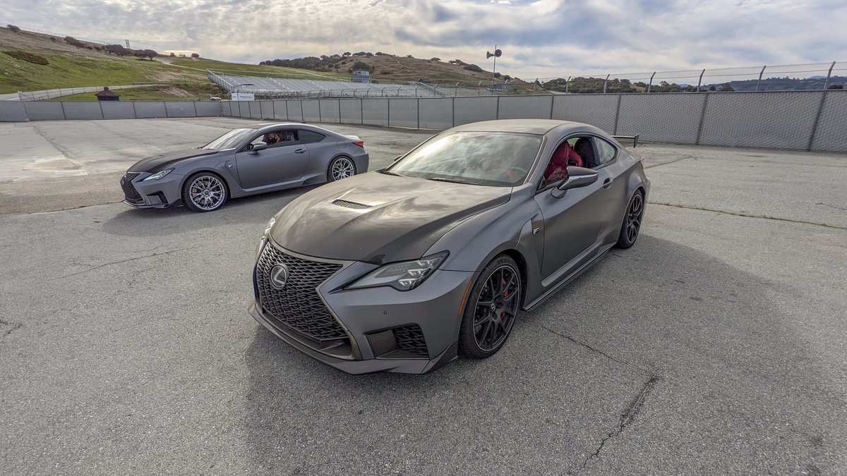 WeatherTechRcwy's tweet photo. For those of you who guessed a 2020 @Lexus RC F AND 1 of only 50 RC F Track Editions, here's your trophy: 🏆. What do you all think, black wheels or shiny silver?
#lexus #lexususa #rcf #rcftrackedition #lagunaseca #weathertechraceway https://t.co/CdBTphys9G