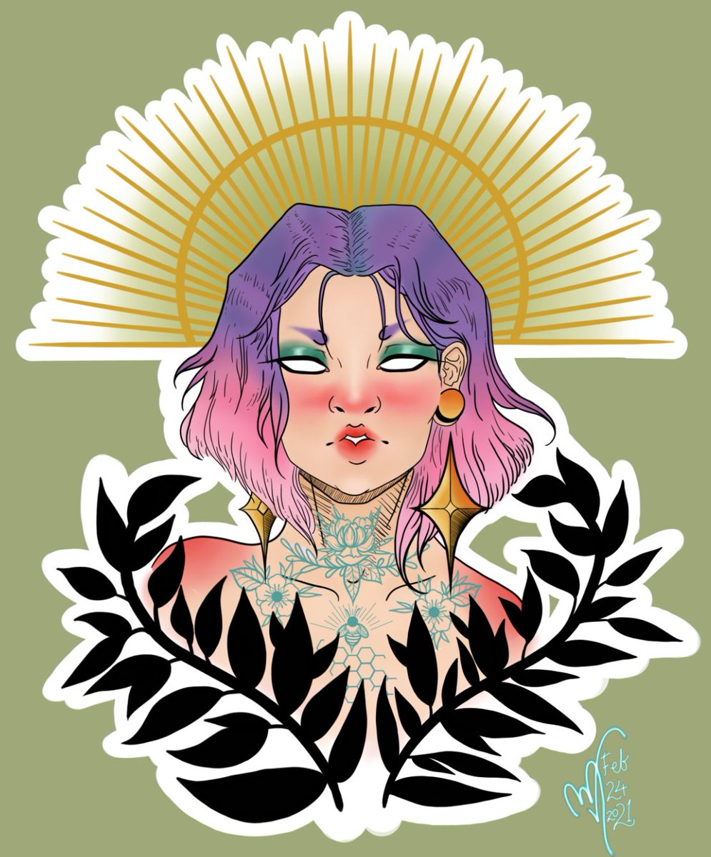 Who’s excited for a sticker !! I’m hoping to receive some stickers soon,. If you’re interested in giving this lovely lady a home, DM me ! They’ll be $5 🥰🌸✨ https://t.co/tMT5z1UHFK