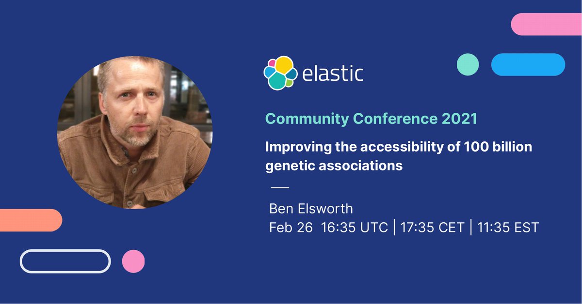 Join me at #ElasticCC where I'll be talking about how we use Elasticsearch for <a href="/OpenGwas/">OpenGWAS</a>. This is @Elastic’s free technical event from the community, for the community — happening from Feb 26 - 27 ela.st/community-conf…