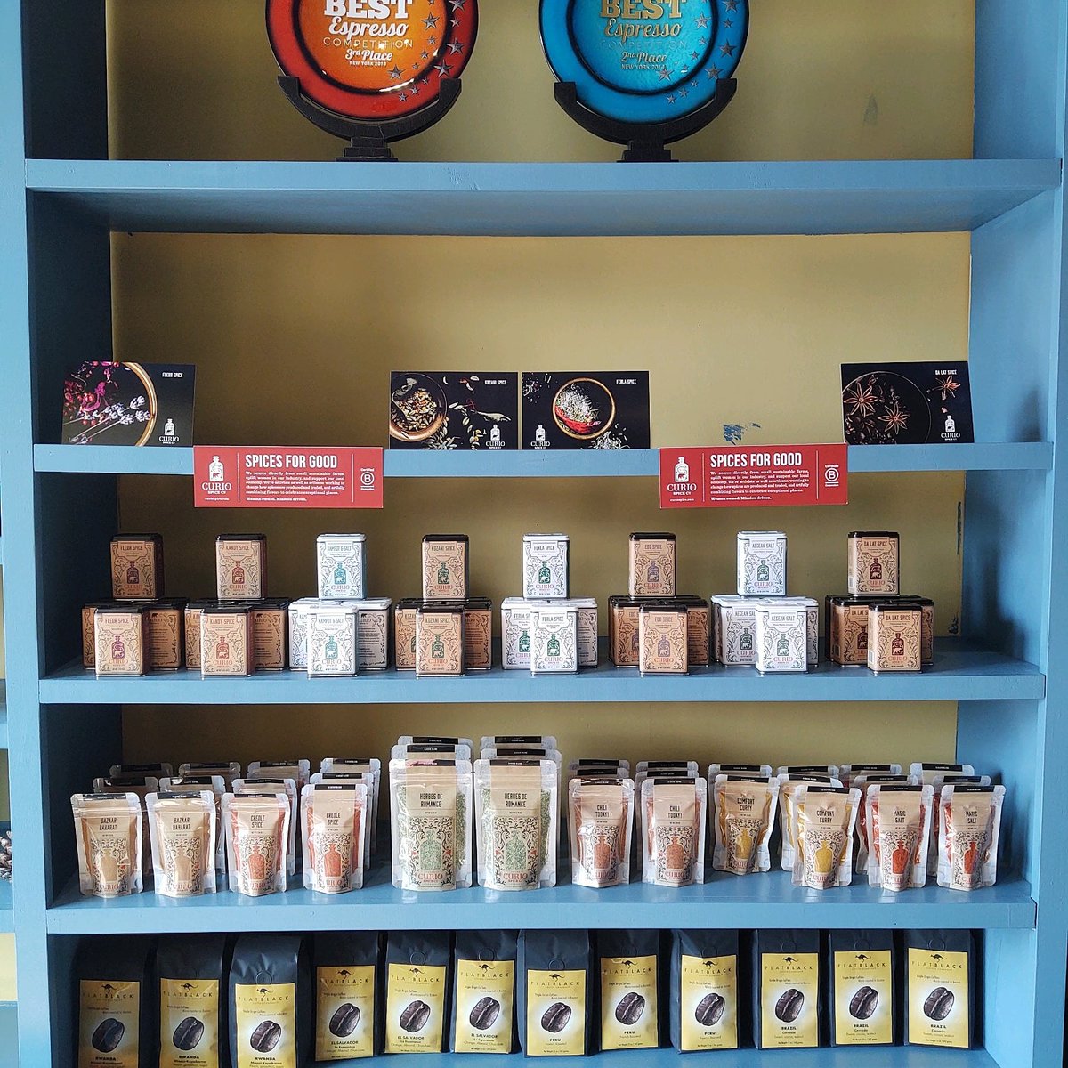 We are proud to announce the new arrival of exotic spices from around the world. Help us support this amazing, local, female owned small business. "Curio Spice" is available in our Lower Mills Dorchester cafe.