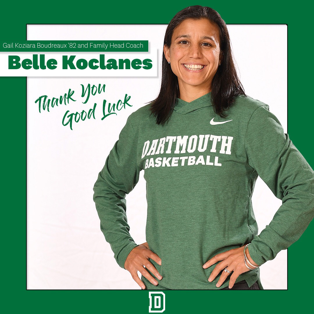 dartmouthsports's tweet photo. Thank you @CoachBelleKo for your leadership, dedication and support of the @DartmouthWBB program for the past eight years! All the best to you in your new job! https://t.co/xkpIwaZQaL https://t.co/lyBmGoC85n