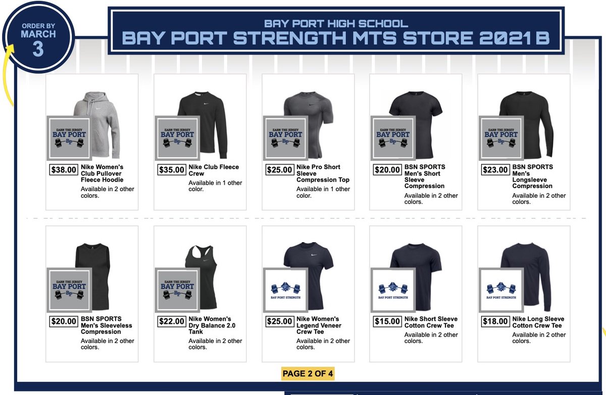 MrMeyersBP's tweet photo. Grab your Bay Port Strength Clothing &amp; Gear! Use the link &amp; code below to order by March 3rd

Shop: https://t.co/NKie8DGJhr
Code: STRENGTH https://t.co/4R34TFlYtE