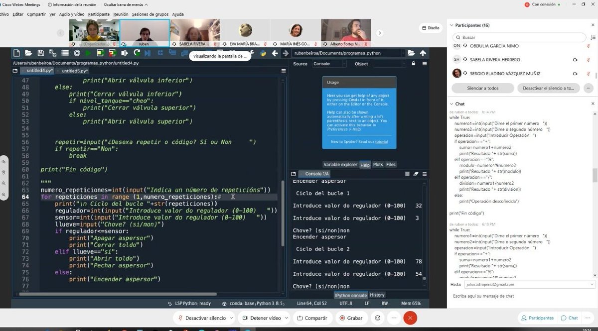 mg_porto's tweet image. Continuamos ahondando en el manejo de Python #CAFI_AulaNova #galiciancode