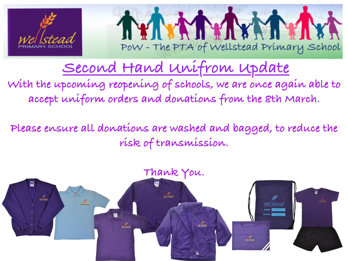Visit bit.ly/pow-uniformord… to place an order and visit bit.ly/pow-uniformsto… to check stock levels. @WellsteadPri