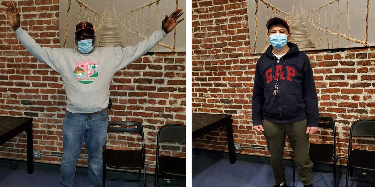 DISHinSF's tweet image. Thank you to our outstanding friends at @SimplyBasicsOrg for donating 4,000+ masks (no, that is not a typo!!) to residents!

Residents and mask-models, David and John (left to right), are already putting them to great use and helping #stopthespread.