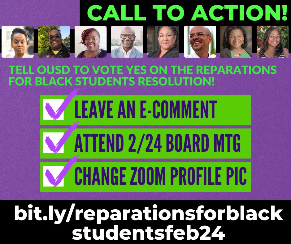 ellabakercenter's tweet photo. TODAY is the day OUSD can take another step toward eliminating the Black opportunity gap by passing the Reparations Resolution for Black Students. #reparationsforblackstudents

Here’s how you can help... https://t.co/rbcRcbYitg