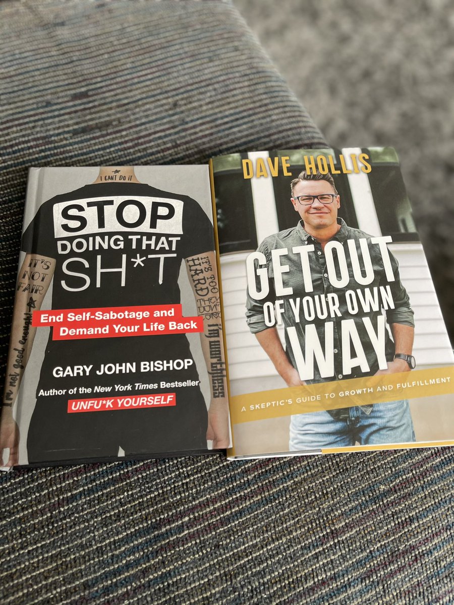 DaWizKidOTB's tweet photo. Here’s 2 books I truly recommend @MrDaveHollis #GetOutOfYourOwnWay and @GaryJohnBishop #StopDoingThatShit both are awesome and easy to follow reads. https://t.co/LzKfQYVaYG